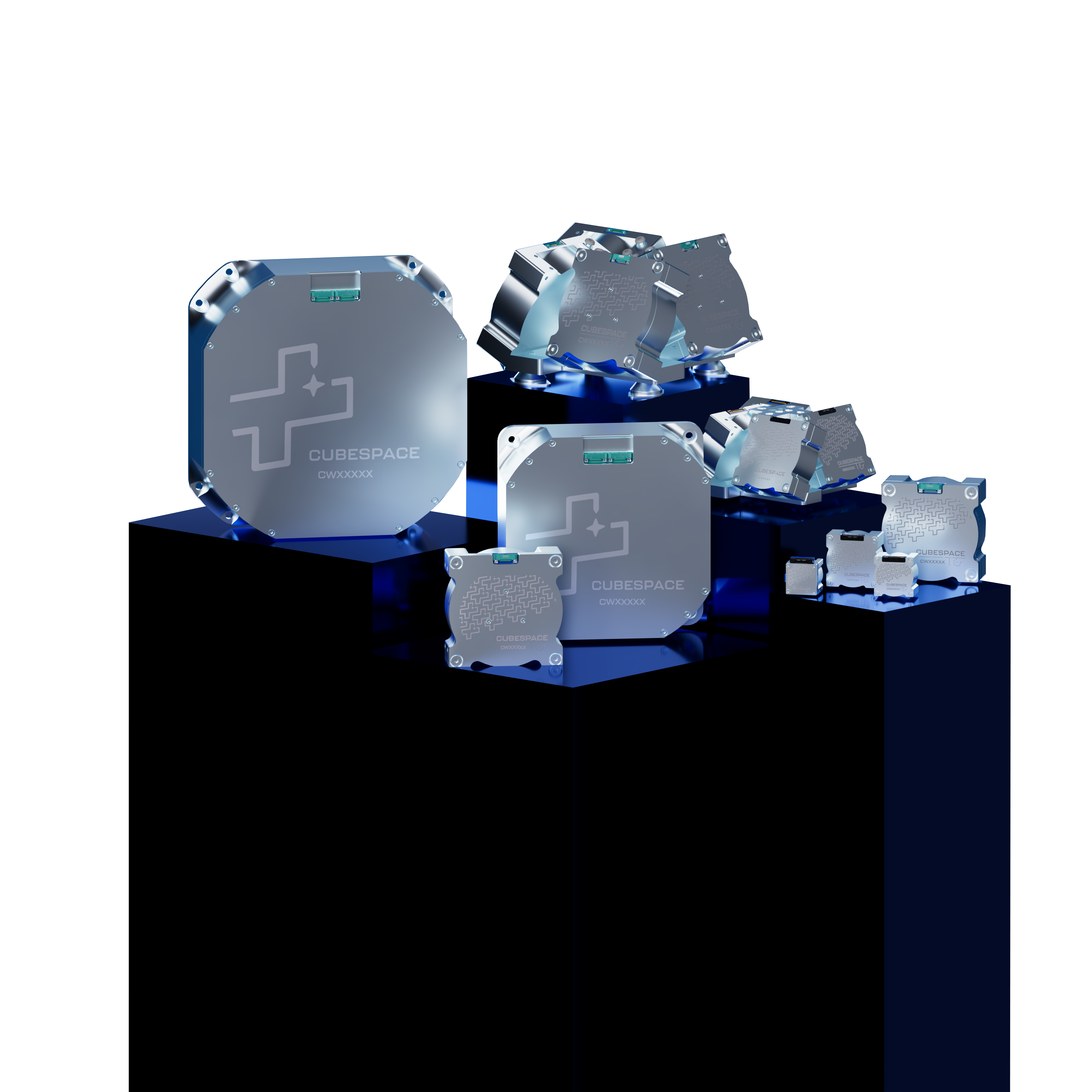 Plint with render of Reaction Wheel