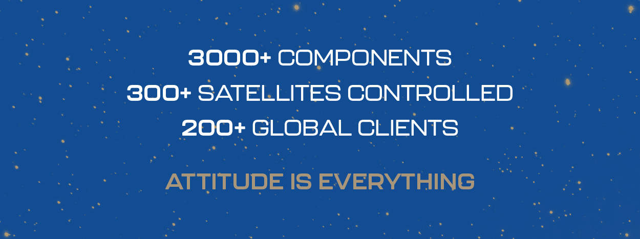 3000+ components, 300+ satellites controlled, 200+ global clients