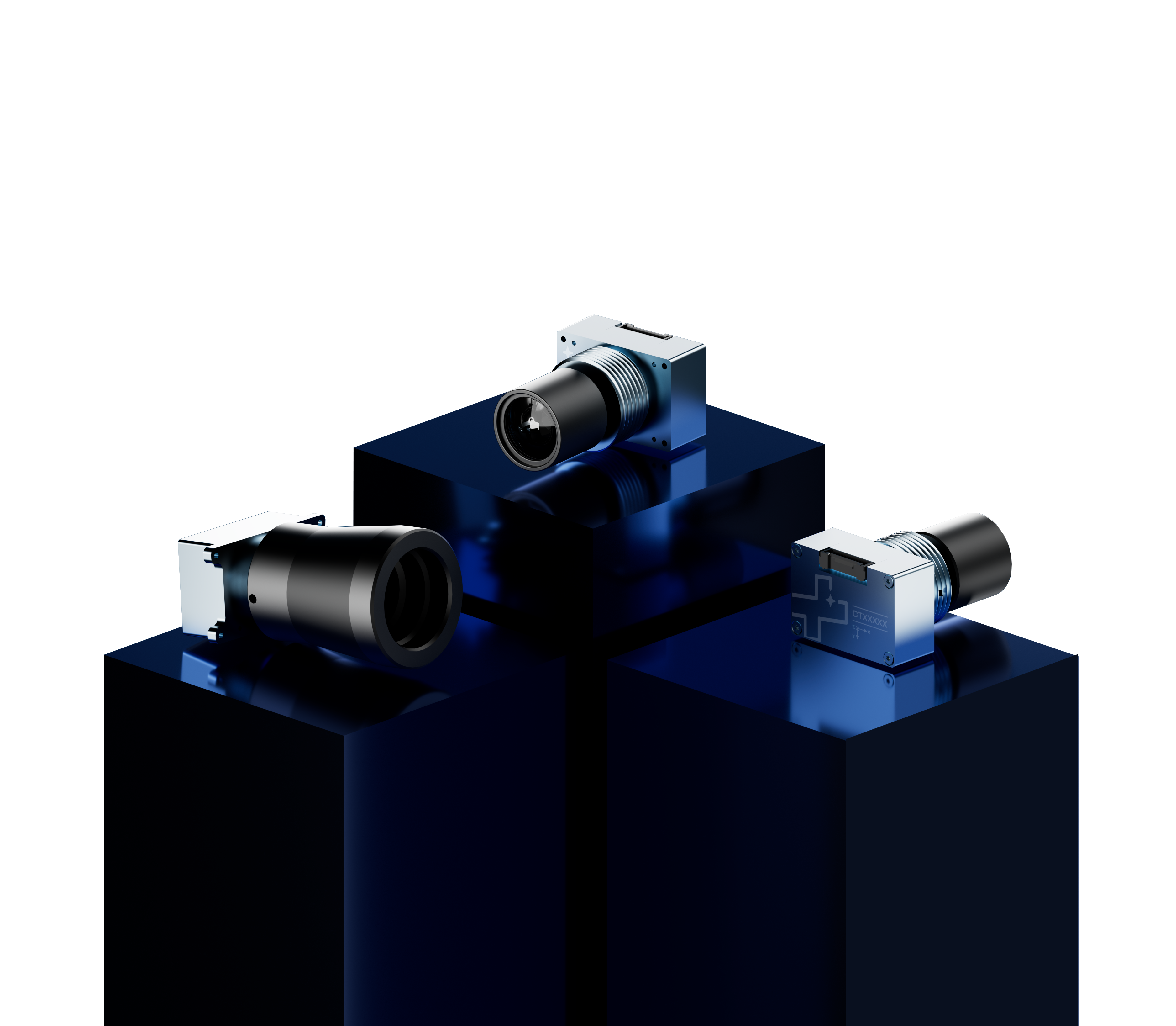 Plint with render of Star Trackers