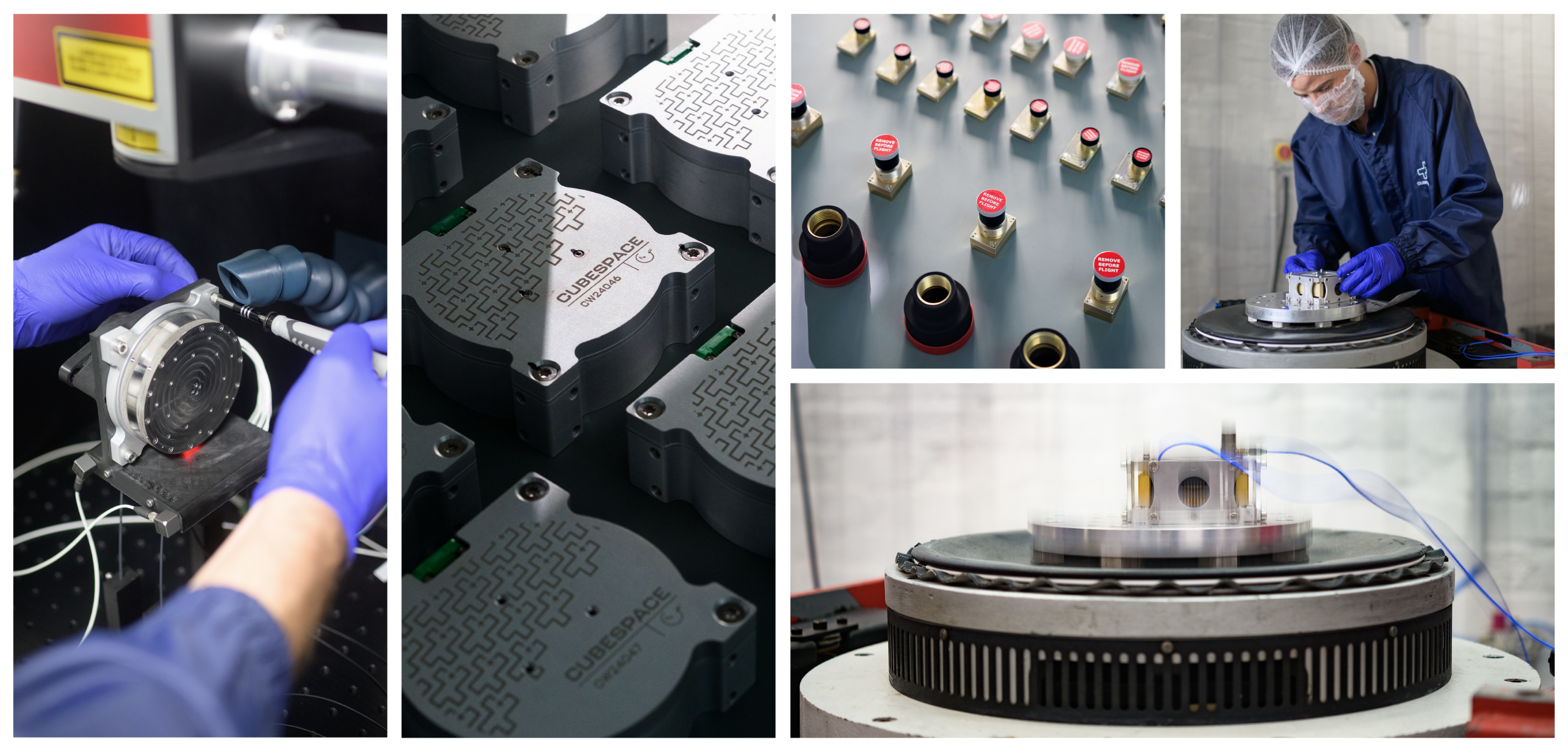 Collage of CubeSpace photos
